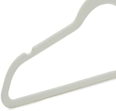 Amazon Basics Slim Velvet Non-Slip Space Saving Suit Clothes Hangers, Closet Organizer, Ivory/Rose Gold, 30-Pack - Image 4