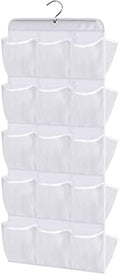 MISSLO 30 Large Pockets Dual Sided Hanging Baby Shoe Organizer for Closet with Rotating Hanger Hanging Shoe Shelves, White by MISSLO