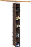 Simple Houseware 10 Shelves Closet Hanging Shoe Organizer, Brown | Dual Metal Hooks, Holds Up to 20 lbs, for Narrow Space by SimpleHouseware