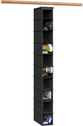 Simple Houseware 10 Shelves Closet Hanging Shoe Organizer, Black | Dual Metal Hooks, Holds Up to 20 lbs, for Narrow Space by SimpleHouseware