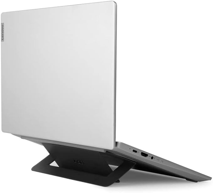 MOFT Laptop Stand for Desk, Adhesive Airflow Laptop Cooling Stand for Heat Dissipation with 2 Adjustable Viewing Angles, Foldable & Portable Computer Stand Compatible with Laptops 11"-16", Jet Black - Image 4