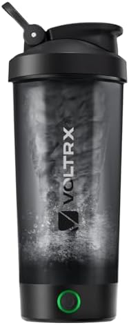 VOLTRX Protein Shaker Bottle, Merger USB C Rechargeable Electric Protein Shake Mixer, Shaker Cups for Protein Shakes and Meal Replacement Shakes, BPA Free, 24oz by VOLTRX