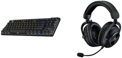 Logitech G Pro X TKL Lightspeed Wireless Gaming Keyboard, Tactile + G Pro X 2 Lightspeed Wireless Gaming Headset Bundle - Black by Unknown