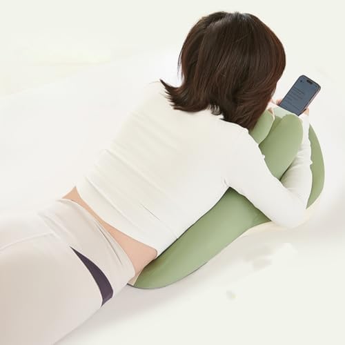 Ergonomic Memory Foam Wedge Pillow for Couples Intimacy Support – 27° Angle Lumbar Cushion with Removable Cover for Back Leg Elevation Reading and Adult Positioning (Yellow-Green) - Image 4