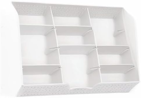 Simple Houseware Drawer Organizer Tray, 9 Adjustable Compartments, White | For Office, Makeup, and Craft Drawer or Desktop Storage - Image 8