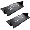 NavePoint 2U Cantilever Server Shelf Rack Mount 19 Inch 2 piece Set Center Weighted Vented - Image 4