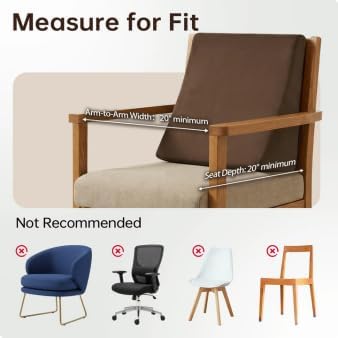 Vekkia Lumbar Support Pillow for Recliner, Ergonomic Back Support for Couch | Backrest Pillow, Improve Posture, Relieve Back Pain for Long Sitting & Elderly, for Armchair & Sofa, Removable Cover,Brown - Image 4