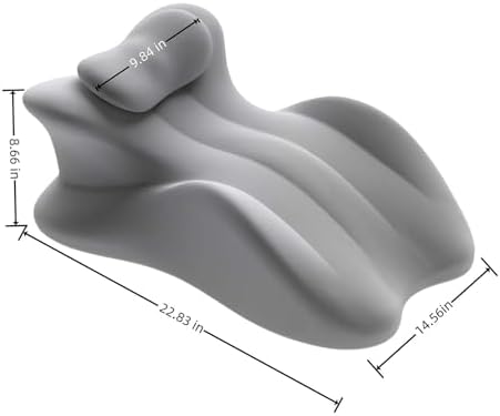 Sweet Spot Pillow Couples Pillow Multi Functional Sit Up in Bed Pillow Ergonomically Designed Low Resilience Foam Anti-Slip Design (22.83 * 14.56 * 8.66 in,Grey) - Image 2