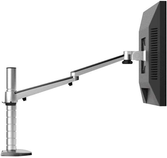 OmniView Single Monitor Stand - Height Adjustable Arm for 13” to 27" Flat or Curved Screens - 360° Rotation & VESA Compatible - Sturdy Desk Mount Holds up to 15 lbs | Black - Image 7