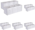 Amazon Basics Collapsible Fabric Storage Cubes Organizer with Handles,Sturdy,White,10.5-x-10.5-x-11-inch,6 Count (Pack of 5) by AmazonBasics