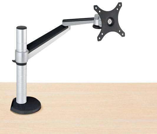 OmniView Single Monitor Stand - Height Adjustable Arm for 13” to 27" Flat or Curved Screens - 360° Rotation & VESA Compatible - Sturdy Desk Mount Holds up to 15 lbs | Black - Image 9