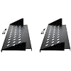 NavePoint 2U Cantilever Server Shelf Rack Mount 19 Inch 2 piece Set Center Weighted Vented - Image 3