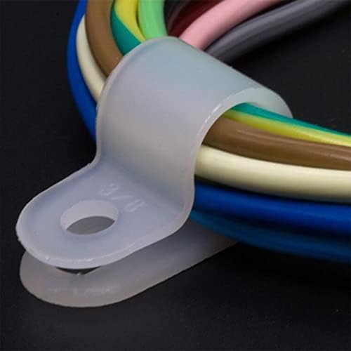 100Pcs Nylon R-Type Cable Clips 5/8 Inch Plastic Wire Mount Clamp | Nylon Construction, Standard 5/8 Inch Opening, R Shape Cable Fixing, Easy Screw Mount Install, Neat Wire Organization Use - Image 7