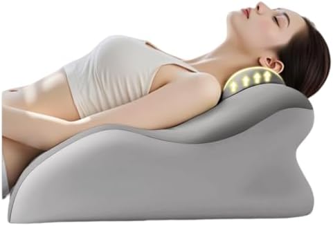 Memory Foam Ergonomic Wedge Pillow, Reading Pillow in Bed, Prone Sleeping Pillow, Ergonomic Support for Back Pain, Acid Reflux and Sitting up, Ideal Choice for Massage. (Green) - Image 4