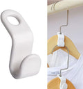 otylzto 100PCS Hanger Connector Hooks, Closet Space Saver | Clothes Organization creates vertical storage space, fits most standard hangers, ideal for small closets, dorms & apartments by otylzto