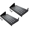 NavePoint 2U Cantilever Server Shelf Rack Mount 19 Inch 2 piece Set Center Weighted Vented by NavePoint