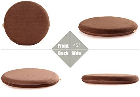 Sigmat Memory Foam Seat Cushion Anti-Slip Soft Round Stool Cushion Chair Pad 20 Inch Camel - Image 8