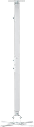 suptek White Projector Ceiling Mount Bracket Fits Flat or Sloped Ceiling Height Adjustable with Extendable Length 30.7-49.21inch,for LCD/DLP Projectors,White (PR05LW) by suptek