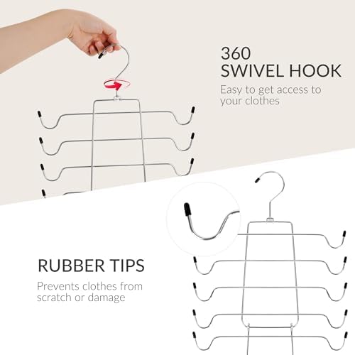 ZEDODIER 3 Pack Tank Top Hanger, Bra Organizer for Closet, Space Saving | 48 Hooks Total, Sturdy Metal, 360° Rotating, Foldable Design, Hanging Closet Organizers and Storage for Apartments and Dorms - Image 6