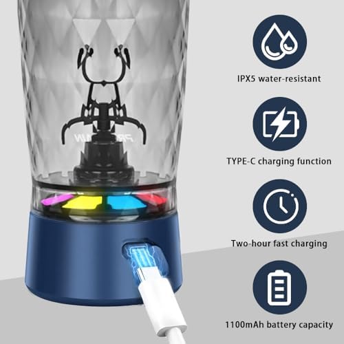 PROCHAIN Electric Protein Shaker Bottle, 22oz BPA-Free Tritan - Image 4