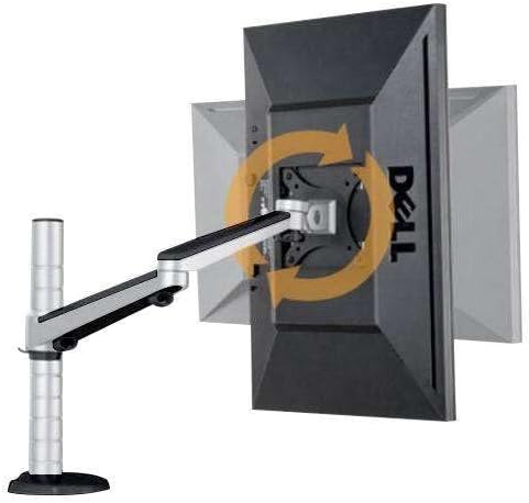 OmniView Single Monitor Stand - Height Adjustable Arm for 13” to 27" Flat or Curved Screens - 360° Rotation & VESA Compatible - Sturdy Desk Mount Holds up to 15 lbs | Black - Image 6