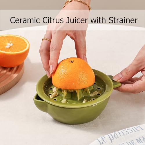 Ceramic Citrus Lemon Orange Juicer Manual Squeezer, Hand Juicer Reamer - Image 2