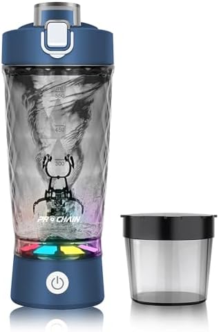 PROCHAIN Electric Protein Shaker Bottle, 22oz BPA-Free Tritan by PROCHAIN