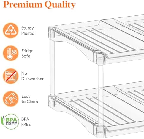 Lifewit Stackable Water Bottle Organizer, Clear Tumbler Holder for Cabinet - Image 6