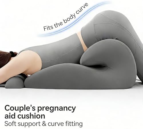 27° Wedge Pillow – Intimacy Pillow & Butt Cushion, Pregnancy Support Pillow, Reading Pillow, Positioning Furniture, Available in Two Styles (Light Gray, with Small Pillows) - Image 3