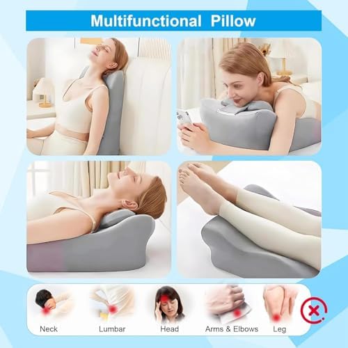 Multi-Functional Memory Foam Wedge Pillow for Enhanced Comfort & Support – Ideal for Reading, Lounging, Leg Elevation and Relaxation with Removable Cover,Black - Image 5