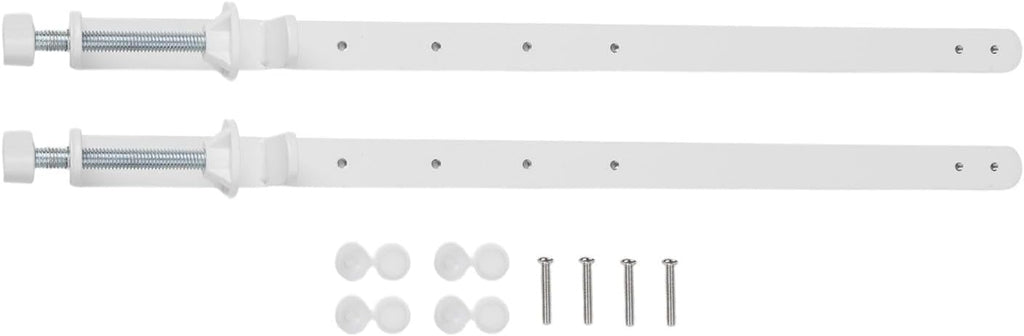 2 Pack Extended Desk Clamp for Pegboard, Nailless Metal Desktop Fixing Bracket with 41.5cm Height, Adjustable Office Gaming Accessory for 1-5.5cm Thick Desks, White - Image 4