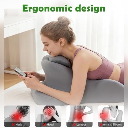 27° Memory Foam Wedge Pillow Forneck, Back & Leg Support – Multi-Position Ergonomic Cushion with Removable Cover,Black - Image 2