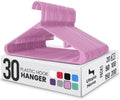 Utopia Home Plastic Hangers 30 Pack – Built-in Strap Hooks Pink | Space saving | Durable & strong | Closet organizer | Clothes hangers | Ideal for shirts, pants, skirts & coats by UTOPIAHOME