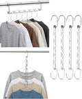 Mr. Pen- Metal Space Saving Hangers for Clothes, 4 Pack, 6 Slots | 360° Rotating Hooks, Metal Hangers, Wardrobe Organizer, Magic Cascading Hanger, Closet Space Saver by MrPen