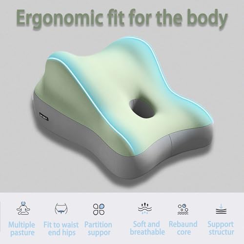 Couples Pillow for Intimacy, Ergonomic Bumpy Position Butt Cushion, Discreet Memory Foam Support Pillow for Couples (Dual Pink) - Image 4
