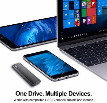 Netac ZSlim 500GB Portable SSD, Up to 550MB/s Read and 450MB/s Write, USB 3.2 Gen 2 USB-C External Solid State Drive, 30g Aluminum Alloy Storage for Windows PC, Mac and Android - Image 8