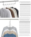 Mr. Pen- Metal Space Saving Hangers for Clothes, 20 Pack, 6 Slots | 360° Rotating Hooks, Metal Hangers, Wardrobe Organizer, Magic Cascading Hanger, Closet Space Saver by MrPen
