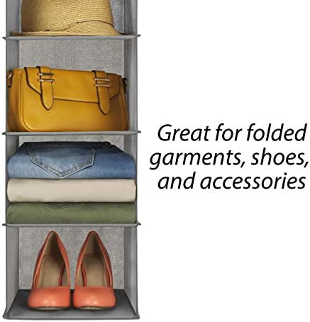 Whitmor 5 Section Closet Organizer - Hanging Shelves with Sturdy Metal Frame - Image 4