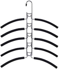 Nature Smile No Shoulder Bump Multiple Sweater Coat Clothes Hangers,Multi Layers Space Saving T Shirt Blouse Rack,(2 Pack Black Color) by NatureSmile