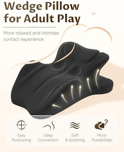 27 Degree Intimacy Pillow= Just the Right Lift, Ergonomic Memory Foam Intimacy Comfort Pillow Hip & Back Support, All Perfect Position Easily Postures Wedge Pillow (Grey) - Image 2