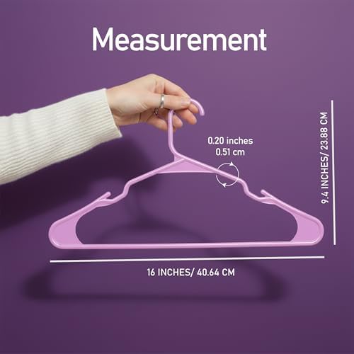 Utopia Home Plastic Hangers 30 Pack – Space Saving Clothes Hanger Pink | Durable & strong | Closet organizer & storage | Ideal for apartments, dorms & stocking stuffers - Image 2
