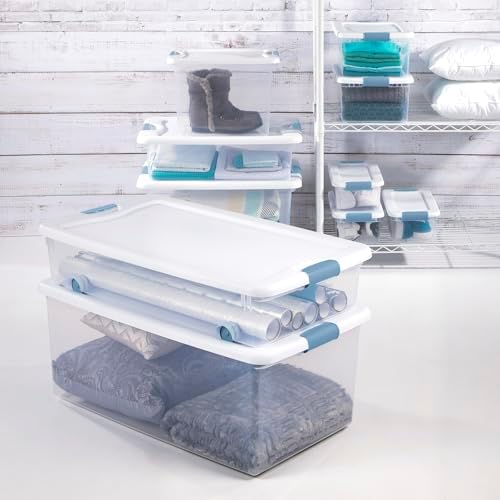 Sterilite Latching Box with Lids for Home and Office, 106 Quart, 8-Pack | Heavy-Duty and Stackable Plastic Containers with Latches for Closet, Cabinet, Bedroom, Bathroom and Dorm Room Organization - Image 4