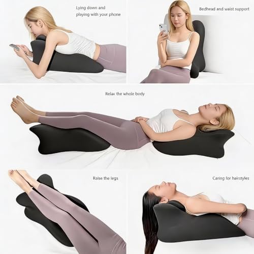Couples Pillow Reading Pillow 27° Lift Ergonomic Memory Foam Cushion for Intimacy, NeckPillow, Multi-Functional Back Support Pillow with Replaceable Small Pillows, Comfort(Gray,25"x22"x18") - Image 7