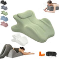 Memory Foam Couples Pillow, Reading Pillow for Bed, NeckPillow, 27° Lift Ergonomic Cushion for Intimacy Waterproof Posture Support Cushion for Sleeping Reading Relax(Green,25"x22"x18") by Unknown