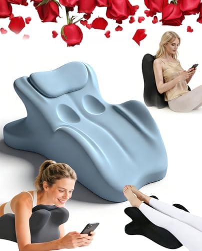 27 Degree Intimacy Pillow= All Perfect Position Easily for Hip & Back Support, Memory Foam Support Pillow, Discreet Ergonomic Wedge Pillow for Sleeping, Sitting, Recovery (Blue) by Unknown