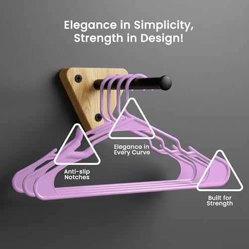 Utopia Home Plastic Hangers 50 Pack – Space Saving Clothes Hanger Pink | Durable & strong | Closet organizer & storage | Ideal for apartments, dorms & stocking stuffers - Image 5