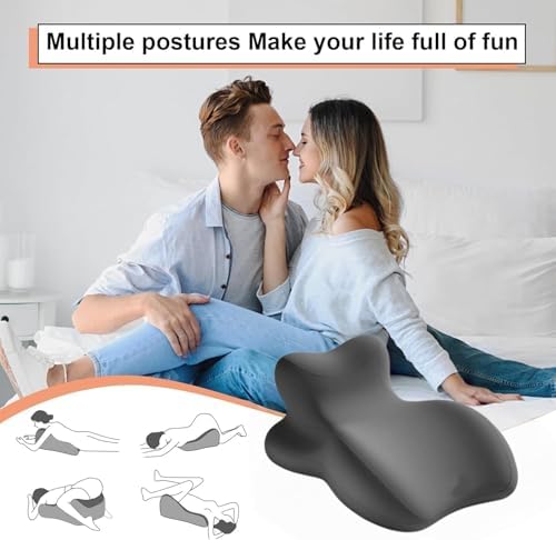 Ergonomic lovers' memory foam wedge pillow-intimate hip positioning pad promotes hips, allows adults to play more deeply, provides support for sleep and prevents snoring-luxury fabric (Beige) - Image 7