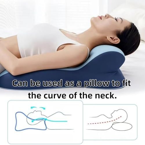 Ergonomic Memory Foam Wedge Pillow for Couples – Intimacy Pillow, Prone Pillow for Sleeping, Breathable Positioning Support for Back Pain Relief, Reading & Massage – Removable Cover (Blue) - Image 7