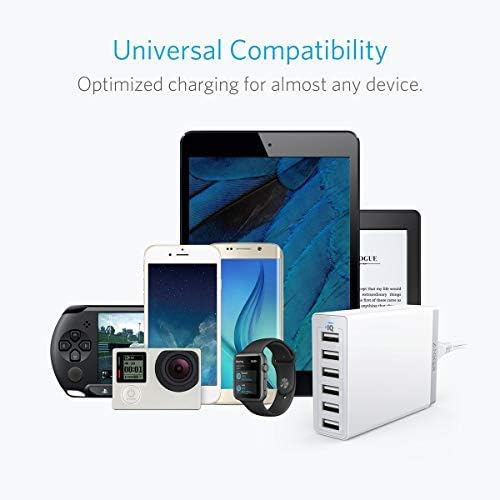 Anker Desktop Charger, 60W 6 Port USB Multiple Charging Hub | PowerPort 6 Multiple USB Charger, Campatible with iPhone, iPad, MacBook, Galaxy, LG, HTC, and More - Image 3