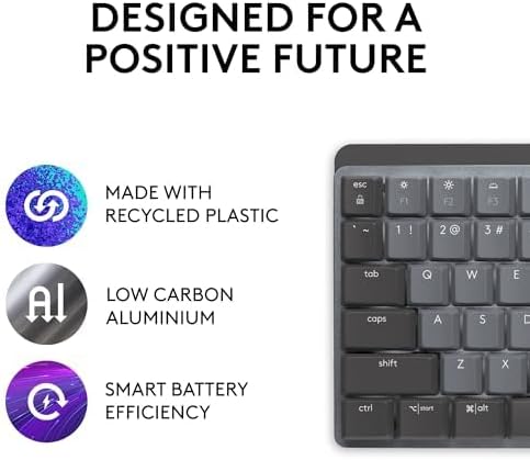 Logitech MX Mechanical Mini Wireless Illuminated Keyboard Tactile Quiet | Illuminated, backlit, Bluetooth, USB-C, macOS, Windows, Linux, iOS, Android - Image 6
